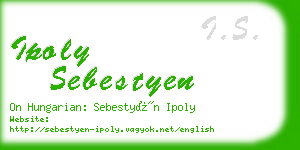 ipoly sebestyen business card